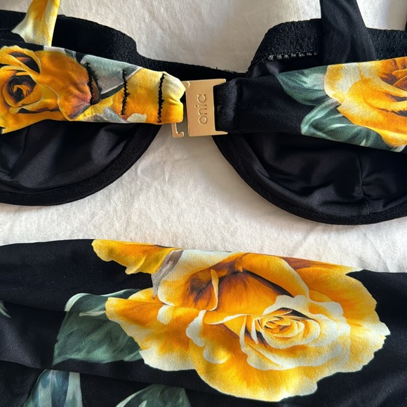 Onia Weworewhat Sorrento top and Sardinia bottom in Black Roses - Picture 8 of 9